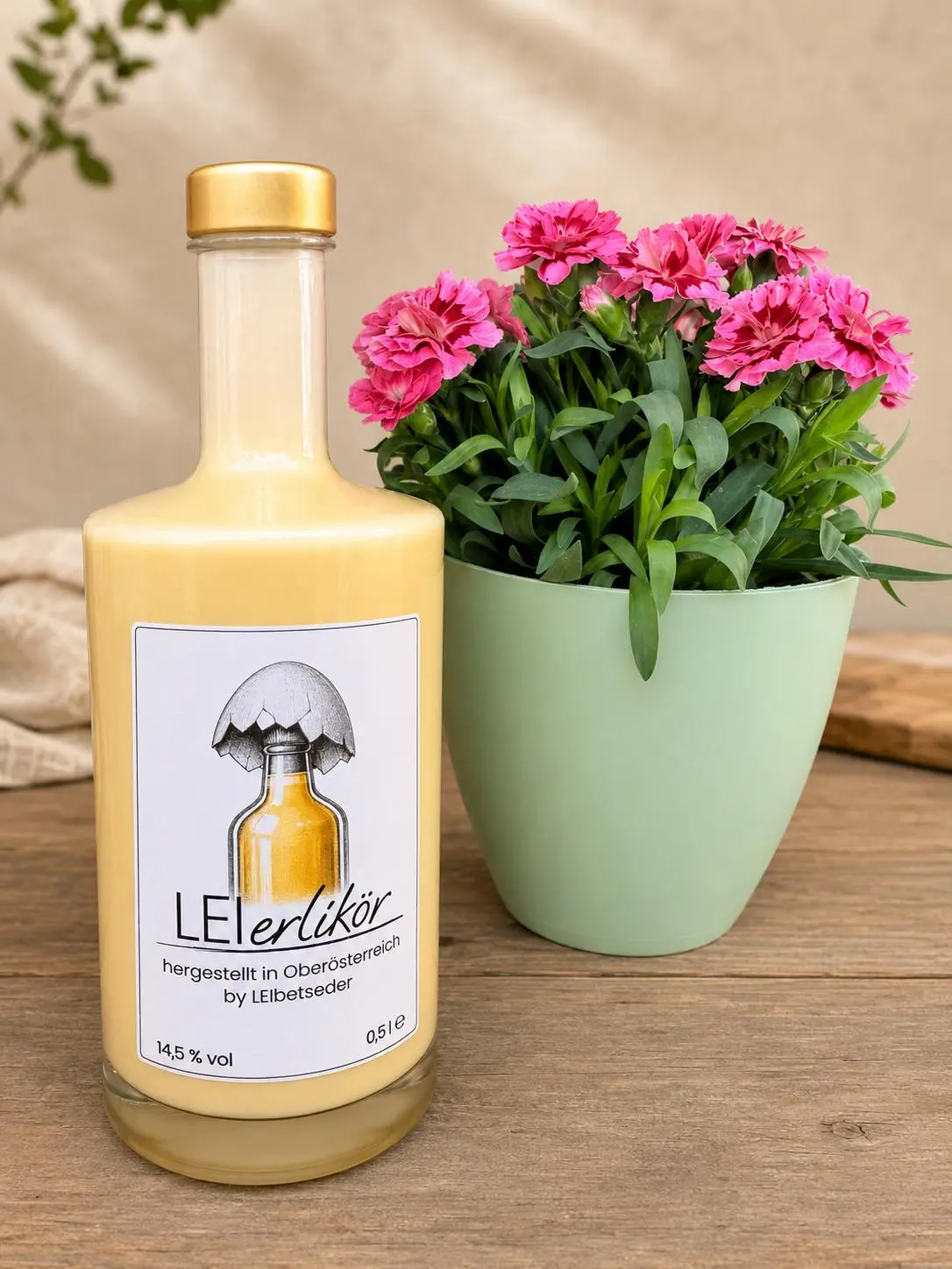 Leierlikör Original 0.5L – Cremiger Eierlikör aus dem Mühlviertel
