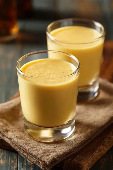Cremiger Likör in einem Glas, servierbereit bei idealer Temperatur